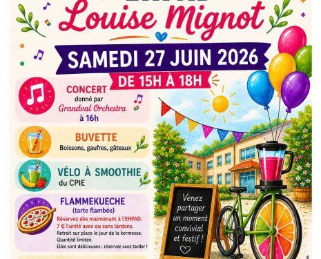 Kermesse à l'EHPAD, samedi 27juin de 15h à 18h