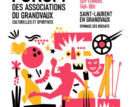 Forum des associations du Grandvaux, le 12 septembre de 14h à 18h au gymnase des Rochats